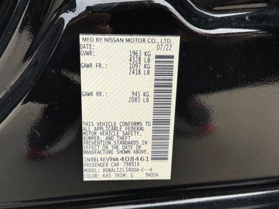 2022 Nissan Altima 2.5 SL