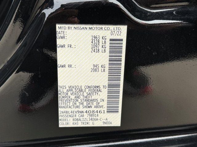 2022 Nissan Altima 2.5 SL