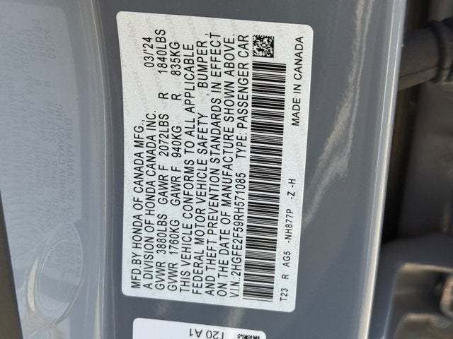 2024 Honda Civic Sport