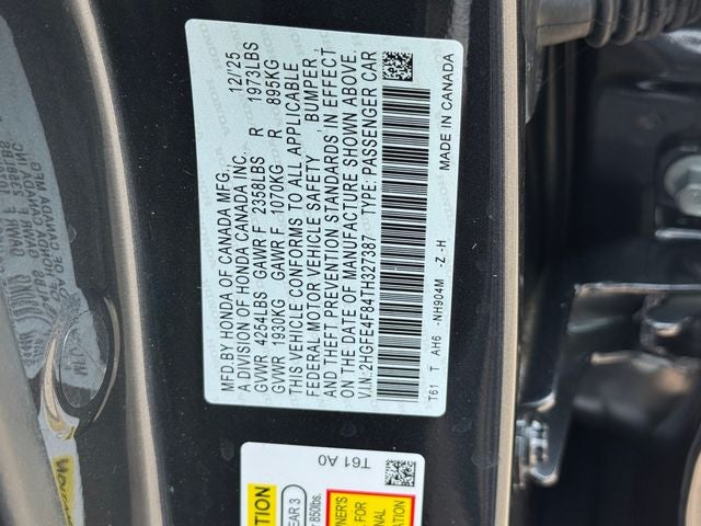 2026 Honda Civic Hybrid Sport