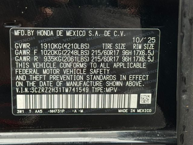 2026 Honda HR-V LX