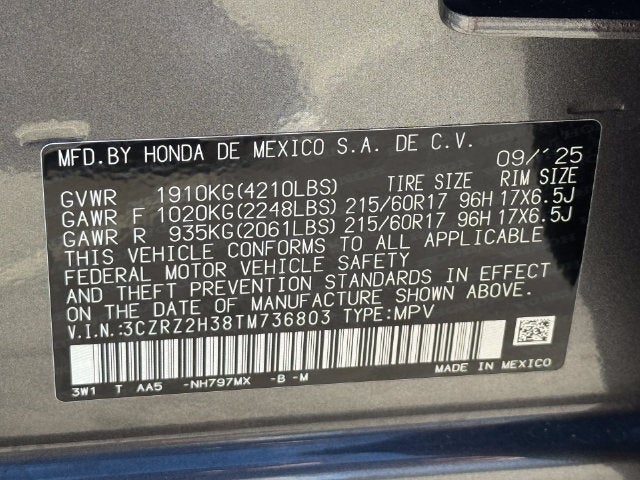 2026 Honda HR-V LX