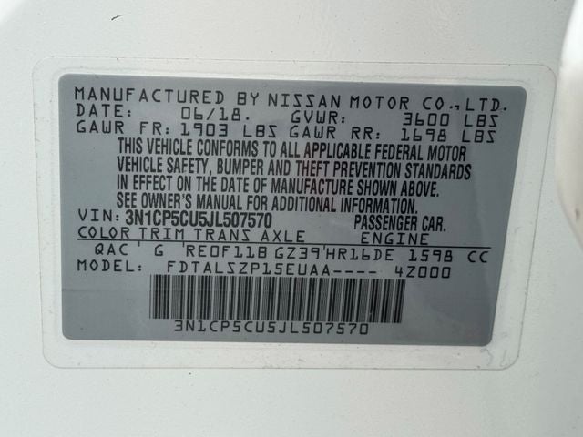 2018 Nissan Kicks SV