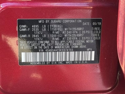 2019 Subaru Outback 2.5i Premium