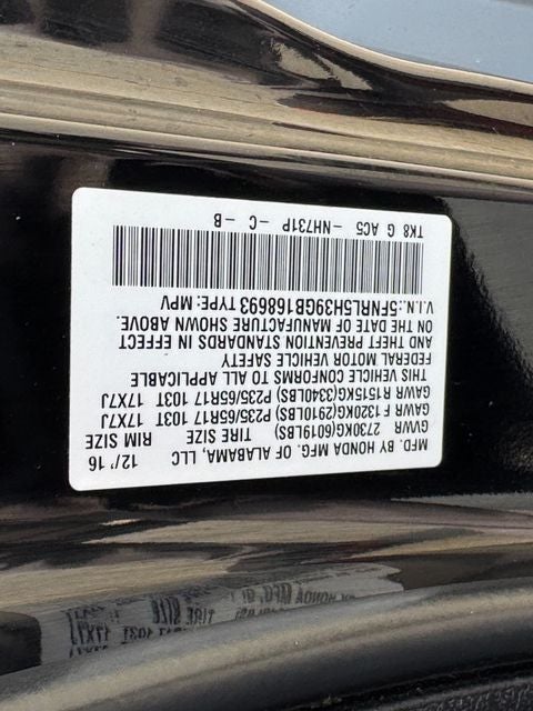 2016 Honda Odyssey SE