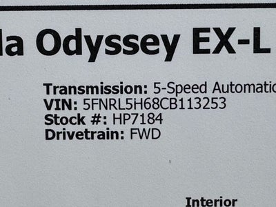 2012 Honda Odyssey EX-L