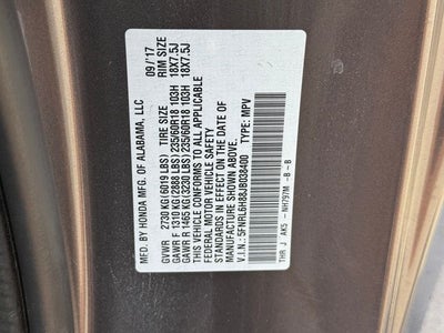 2018 Honda Odyssey Touring