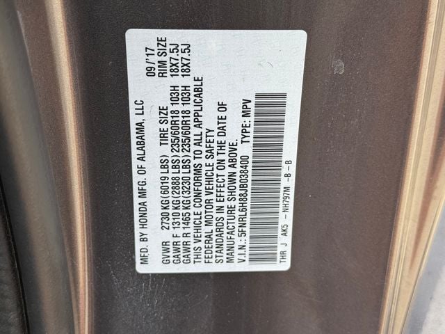 2018 Honda Odyssey Touring
