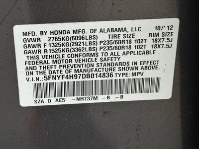 2013 Honda Pilot Touring