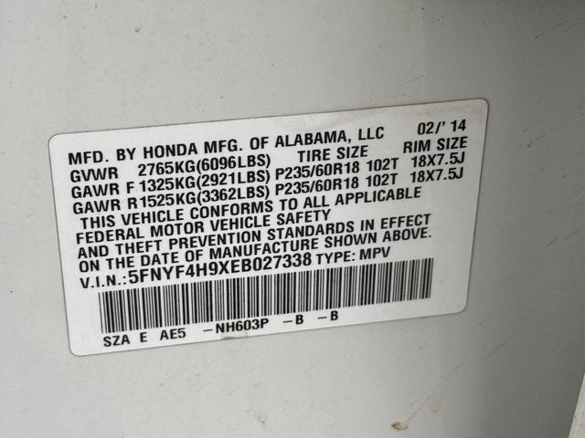 2014 Honda Pilot Touring