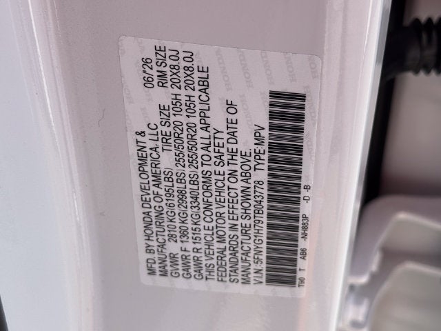 2026 Honda Pilot Touring