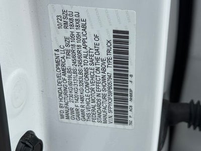 2023 Honda Ridgeline RTL
