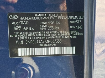 2021 Hyundai Sonata SEL