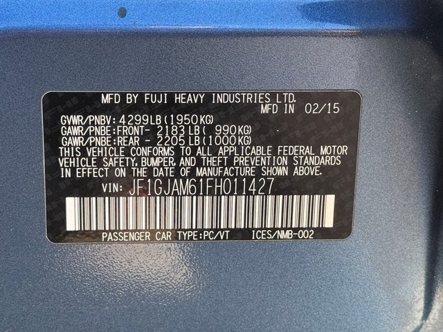 2015 Subaru Impreza 2.0i Limited