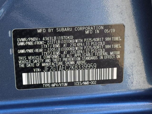 2019 Subaru Crosstrek 2.0i Premium