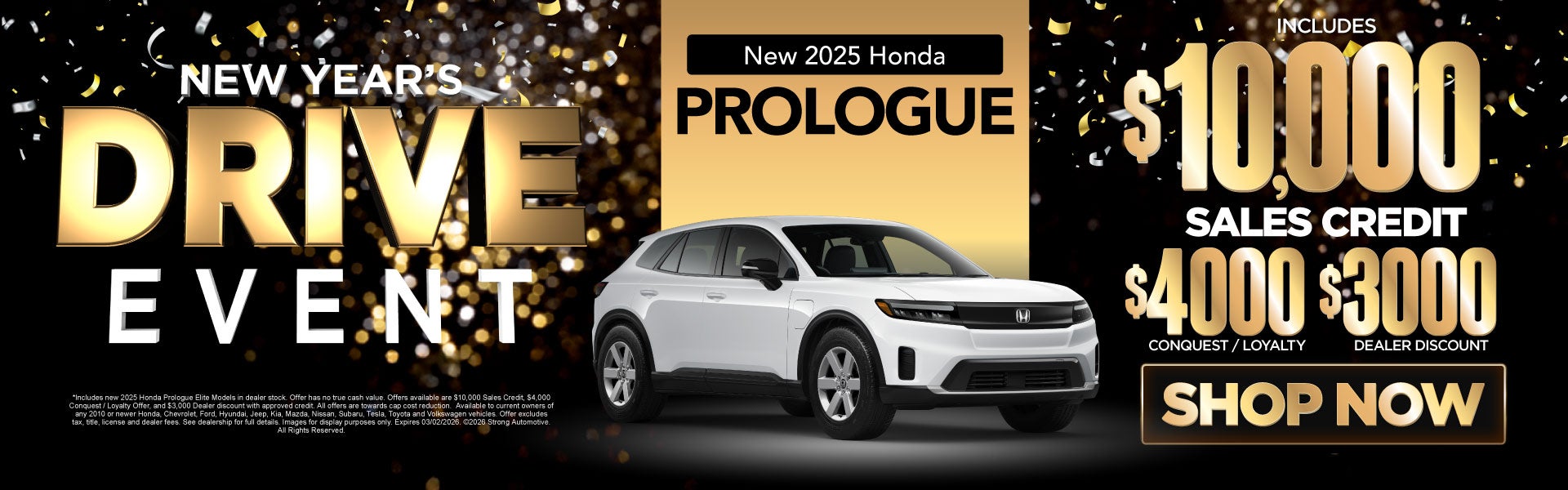 2025 Honda Prologue Includes $10,000 Sales Credit*