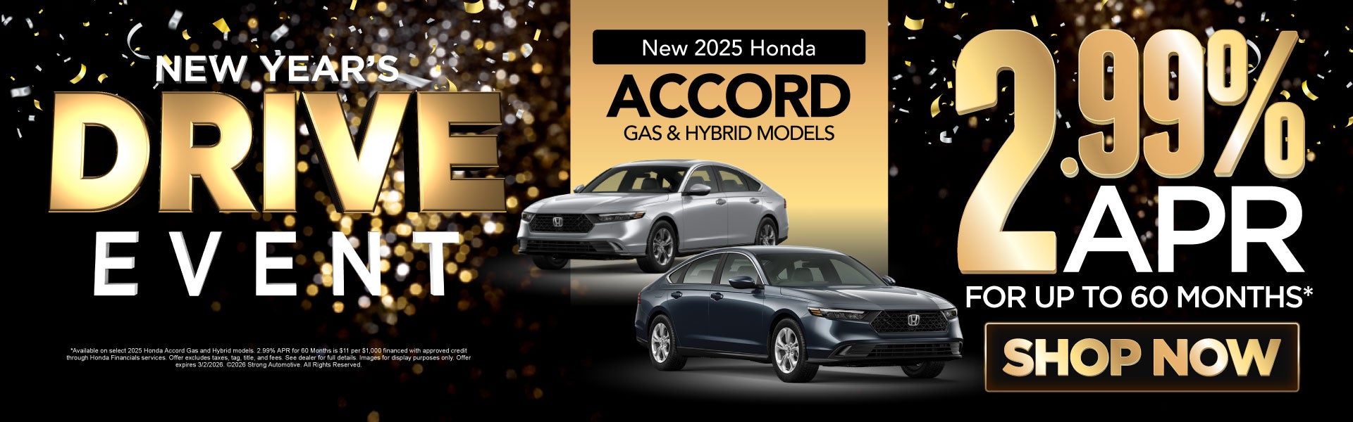 New 2025 Honda Accord Models 2.99% APR for up to 60 months*