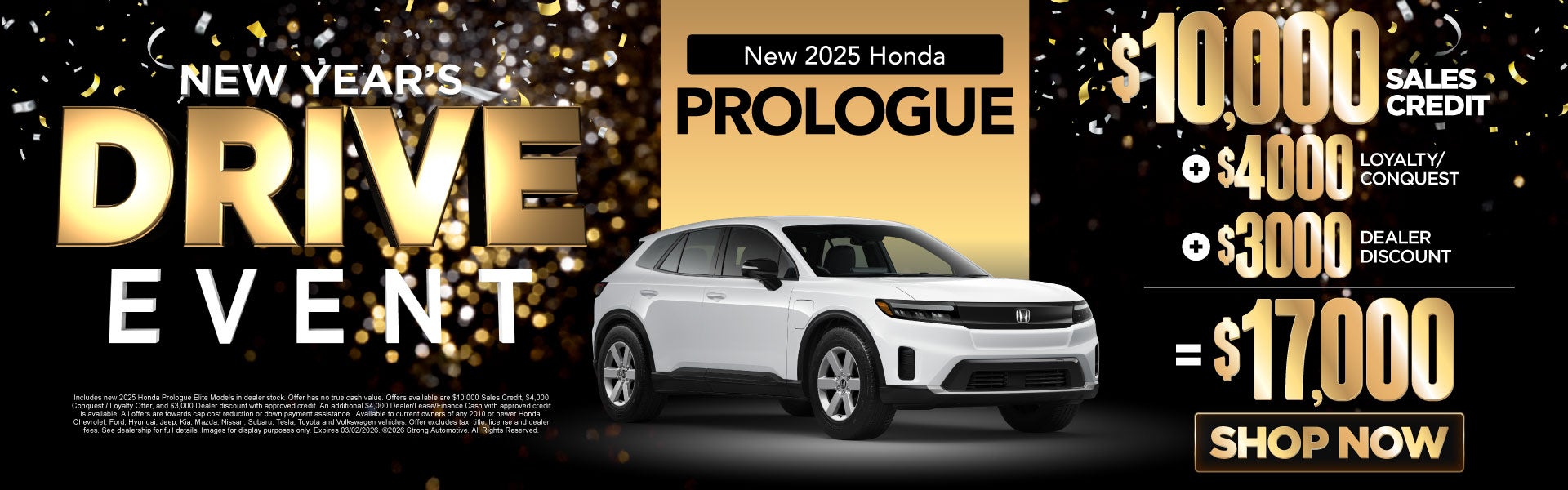 2025 Honda Prologue	"Includes $10,000 Sales Credit $4,000 Co